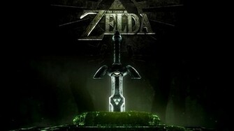 Zwarte Game Wallpaper Van The Legend Of Zelda Met Tekst En Groot