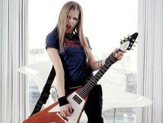 Wallpaper Of Avril Lavigne With Guitar Computer Desktop