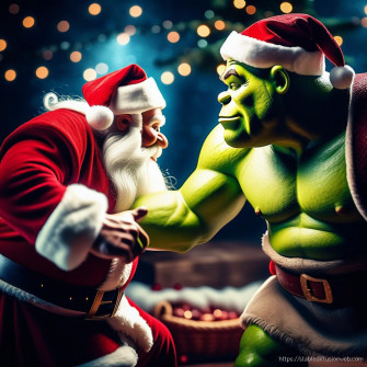 Santa Claus And The Squirrel R Stablediffusion