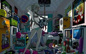 Skulls Panties Vocaloid Hatsune Miku Ecchi Blue Eyes Food Signs Room