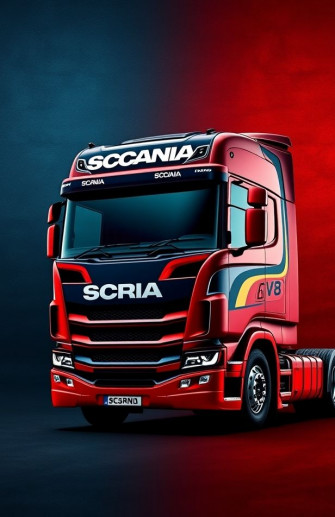Scania V8 Logo Wallpaper