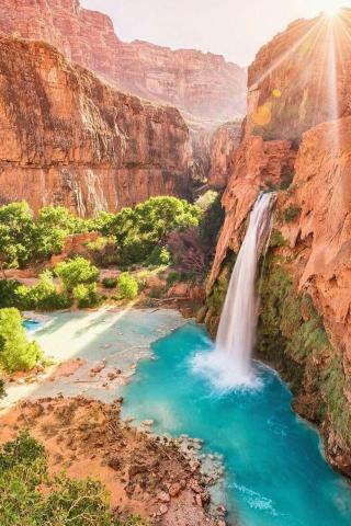 Cool Waterfall Wallpaper Havasu Falls