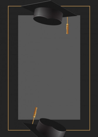 Black Gold Graduation Cap Background