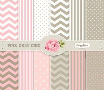 Pink And Grey Chevron Wallpaper Digital Gray