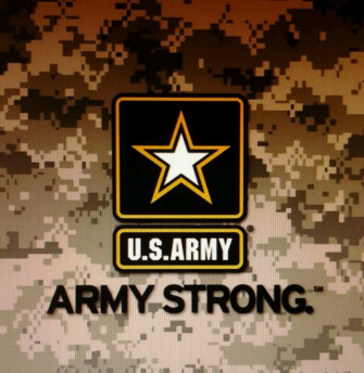 Us Army Logo In Strong Wallpaper