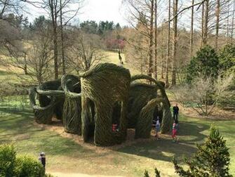 Now Showing The Morris Arboretum S New Spiraling Stickwork