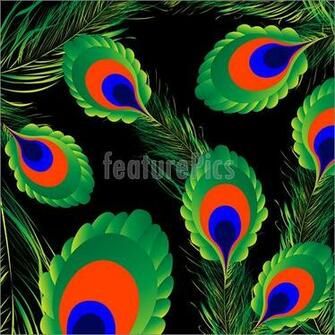 Illustration Of Peacock Feathers Background Vector To