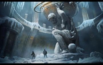 Wallpaper Ice Giant The Room Statue Atlant Image For Desktop