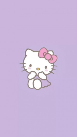 Purple Hello Kitty Wallpaper Background