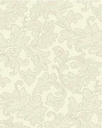 Taupe Merletto Traditional Scroll Wallpaper Totalwallcovering