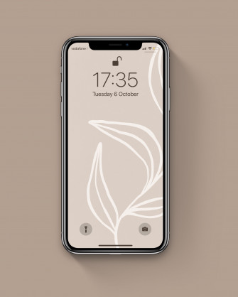 Boho Aesthetic Beige Beautiful Wallpaper For iPhone