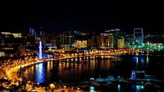 Night City Of Azerbaijan Baku Wallpaper Stream