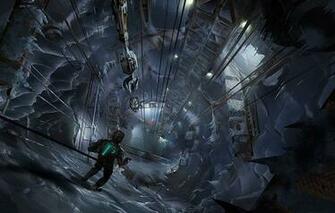 Wallpaper Snow Light Crane Weapons Armor Art Isaac Clarke
