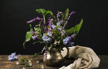 Wallpaper Flowers Table Bouquet Pitcher Image For Desktop