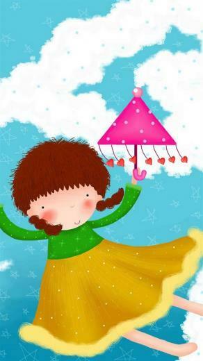 Girl Cute iPhone Wallpaper Top