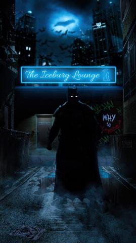Batman In Neon Alley Wallpaper