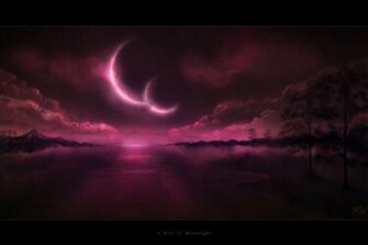 Purple Moon Wallpaper HD In Space Imageci