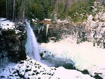 Winter Waterfall Wallpaper Desktop Background