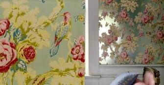 French Wild Flora Bird In The Bush Duck Egg Blue Birwp071 Wallpaper