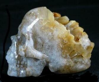 Druse Quartz Rock Crystal Skull Wallpaper
