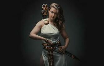 Wallpaper Owl Sword Warrior Fighter Gladius Minerva Svetlana