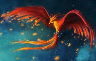 Wallpaper Flight Bird Figure Feathers Art Phoenix Image For