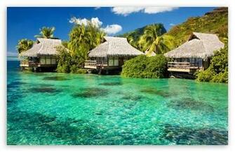 Overwater Bungalows HD Wallpaper For Standard Fullscreen Uxga