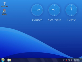 Time Zones Desktop Clock Wallpaper Ware