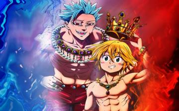 Anime The Seven Deadly Sins Ban Meliodas Crown Blue Ha