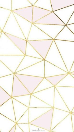 Pink Gold White Geometric Mosaic iPhone Phone Wallpaper