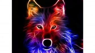 Colored Wolf 3d 4k Wallpaper