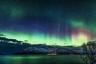 Alaska Aurora Borealis Northern Lights Nature Sky Landscape