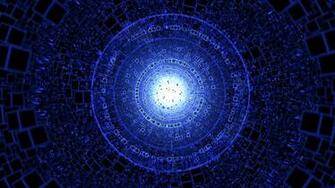 Anime Fantasy HD Matrix And Blue Circles On The Pictures D