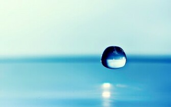 Water Drops Blue Wallpaper Background