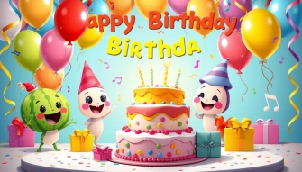 Cocomelon Happy BirtHDay Wallpaper