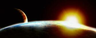 Desktop Earth Sun And Moon Pictures Wallpaper