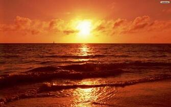 Beach Sunset Wallpaper Image Picture