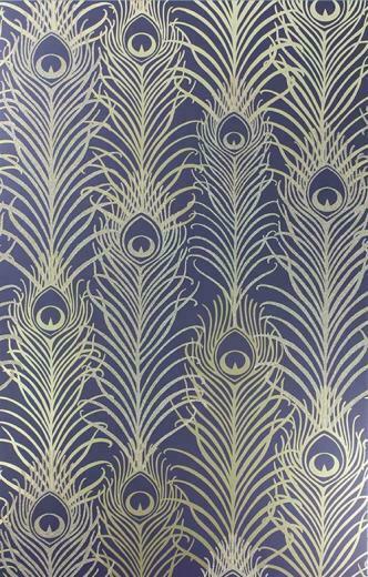 Pippy S Peacock Wallpaper Dark Blue Pea Designer