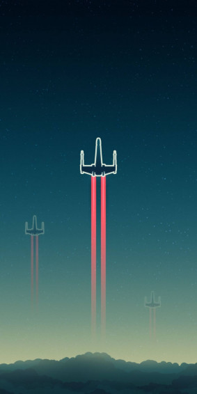 Star Wars iPhone Plus Space Fighters Wallpaper