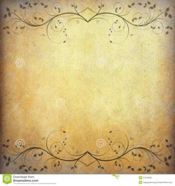 Old Paper Background With Vintage Flower