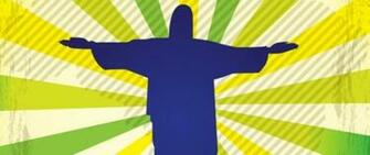 Vintage Ball Emblem Brazil World Cup Background