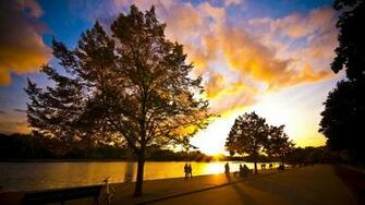 Autumn Winter Background Nature Sunset Wallpaper Photo