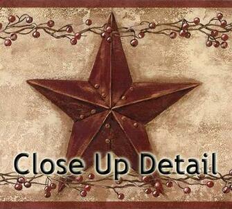 Primitive Barn Star Wallpaper Border Pc3918bd Garland Scarbrough