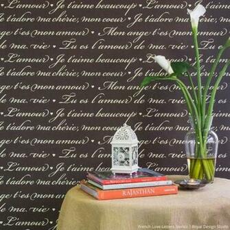 Trendy Wall Decorating Ideas With Lettering Stencils Paint