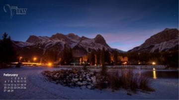 Wallpaper Winter HDr Of Alberta Rocky Mountains At Night