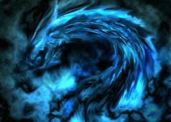 Blue Mist Dragon Wallpaper Desktop Background