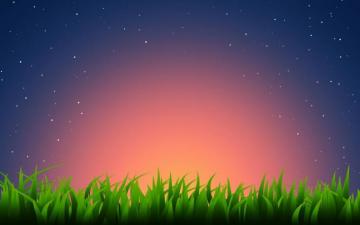 Minimalist Over The Grass Wallpaper