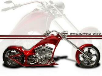 Red Chopper Custom Motorcycle By Random667