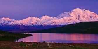 Wallpaper Background Fall Alpenglow Mount Mckinley Denali