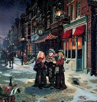 Victorian Christmas Carolers Photo